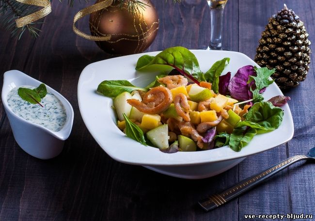 Теплый салат с курицей Теплый салат с курицей